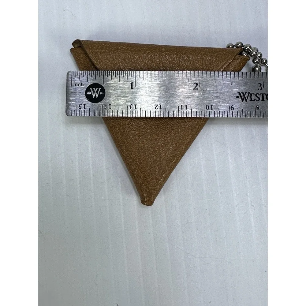 Vintage Leather Key Chain Coin Holder Framingham Co Operative Bank